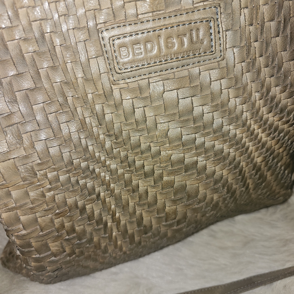 Bed Stu Tan Woven Leather Crossbody Bag - Picture 3 of 5